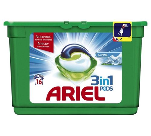 Ariel 3in1 Pods Universal Alpine Caps 16p 454g