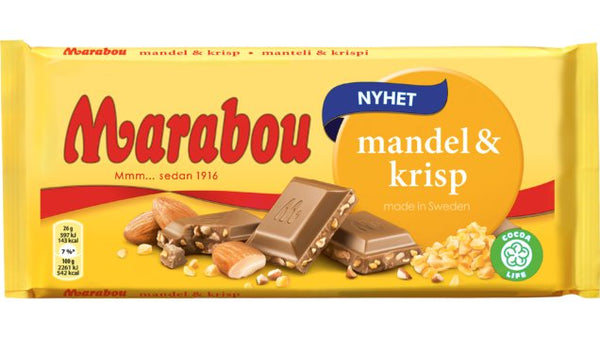 Marabou Mandel Krisp Chocolate 185g