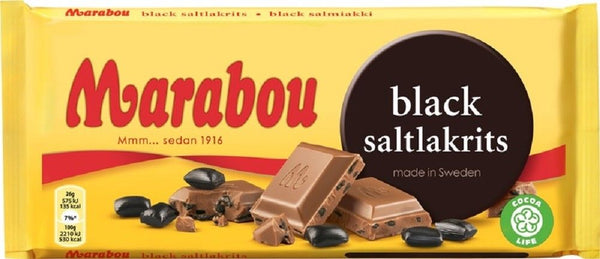 Marabou Black Saltlakrits Chocolate 180g