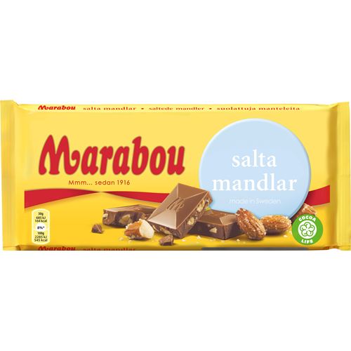 Marabou Salta Mandlar Chocolate 200g