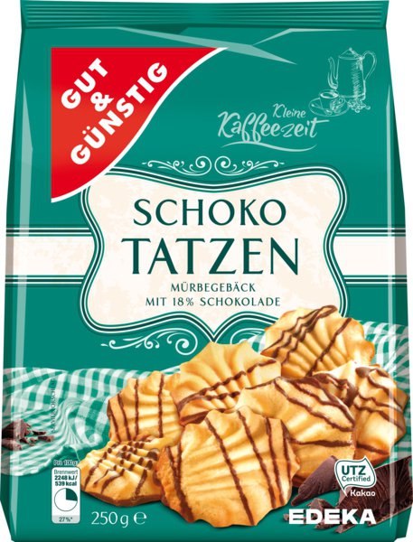 G&G Schoko Tatzen Cookies 250g