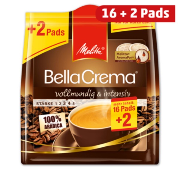 Melitta Bella Crema Vollmundig Pads 18pcs 120g