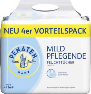 Penaten Mild Pflegende Wipes 4x56 = 224pcs