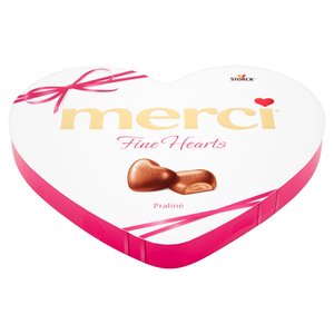 Merci Fine Hearts Praline Heart Chocolates 140g