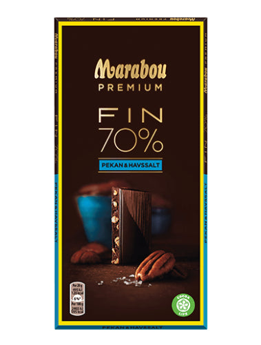 Marabou Premium Fin 70% Pekan & Havssalt Check 100g