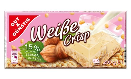 G&G Weisse Crisp chocolate 200g