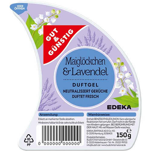 G&G Maiglockchen & Lavendel Duftgel 150g