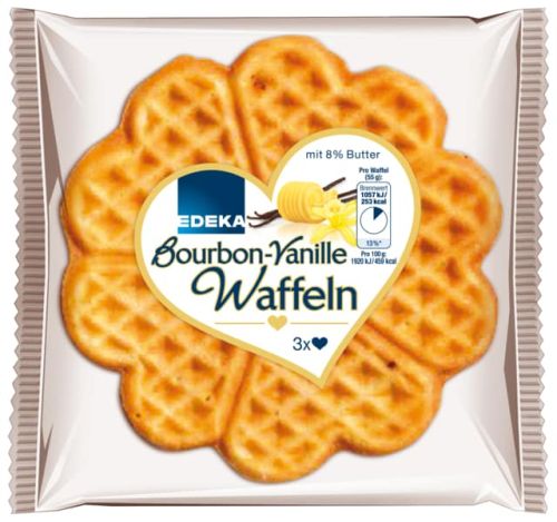 Edeka Bourbon Vanille Waffeln 3pcs 165g