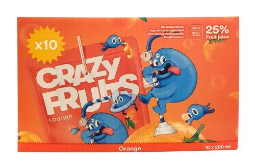 Crazy Fruits Orange 10x200ml