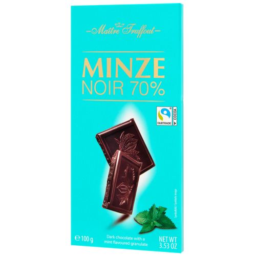 Maitre Truffout Minze Noir 70% Chocolate 100g