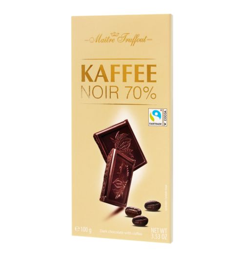 Maitre Truffout Kaffe Noir 70% Chocolate 100g