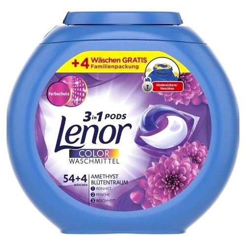 Lenor 3in1 Pods Color Amethyst 54 + 4p 1.5kg