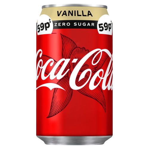 Coca Cola Vanilla Zero Sugar. Can 330ml