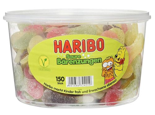 Haribo Saure Barenzungen Gummies 150 pcs 1.3 kg