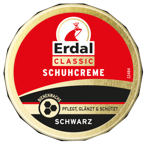 Erdal Schuhcreme Schwarz Black Paste Jar 75ml