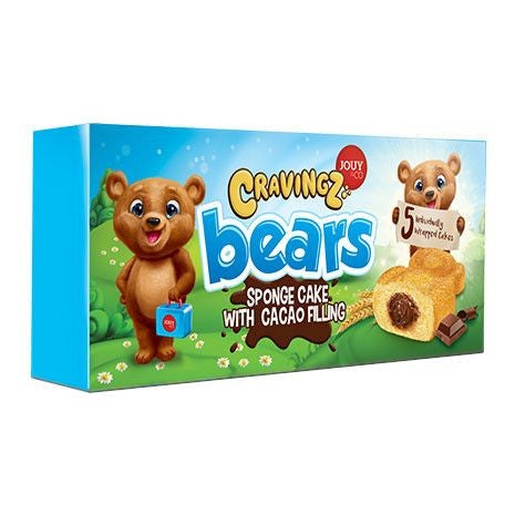 Jouy & Co Cravingz Bears Sponge Cake Cacao 6pcs 270g