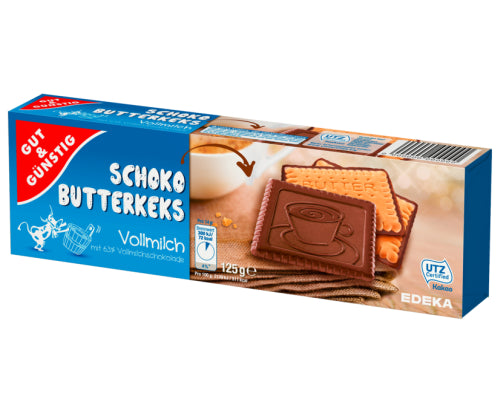 G&G Schoko Butterkeks Vollmilch Cookies 125g