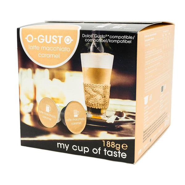 O-Gusto Latte Macchiato Caramel Caps 8 + 8pcs 188g