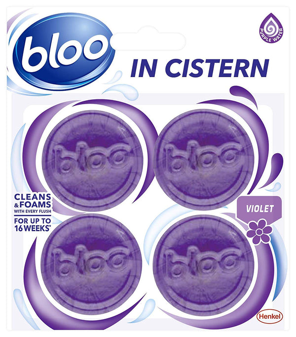 Bloo In Cistern Violet Toilet Tablets 4x38g