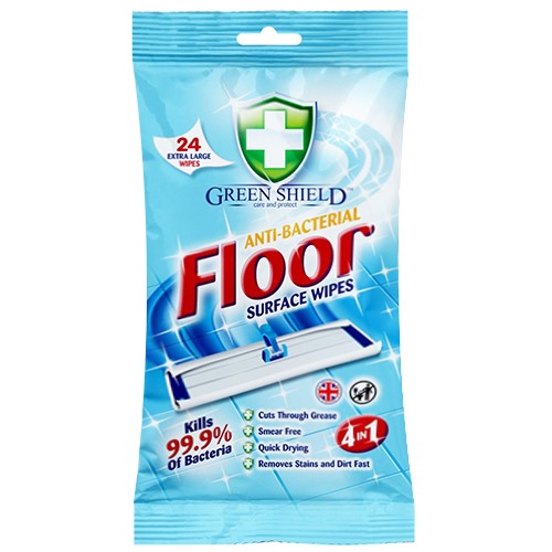 Green Shield Floor Anti-Bacterial Wipes 24pcs