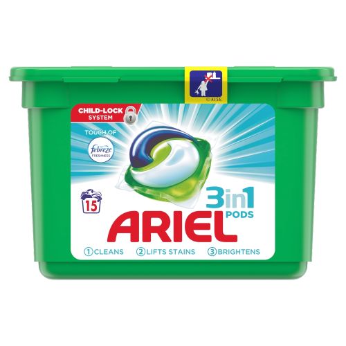 Ariel 3in1 Pods Universal Febreze Caps 15p 405g