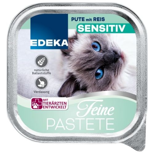 Edeka Feine Pastete Sensitive Pute for a Cat 100g