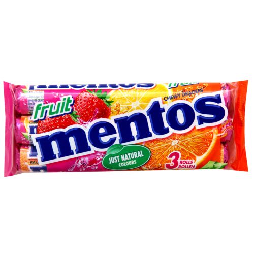 Mentos Fruit chewy candies 3x38g