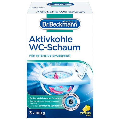 Dr. Beckmann Aktivkohle WC-Schaum Zitrus 3x100g