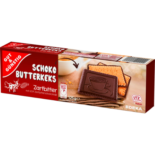 G&G Schoko Butterkeks Zartbitter Cookies 125g