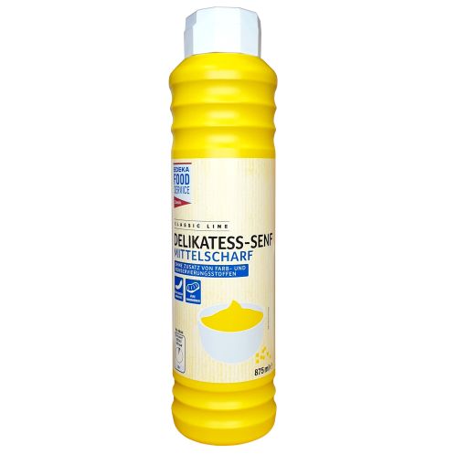 Edeka Delikates Mittelscharf Mustard 875ml