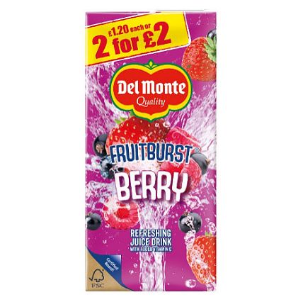 Del Monte Fruitburst Berry Juice 1L