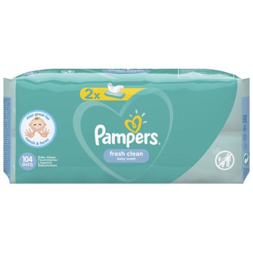 Pampers Fresh Clean Wipes 2x52pcs 104pcs