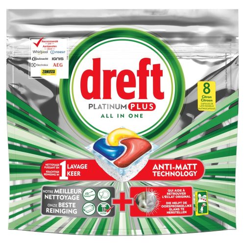 Dreft Platinum Plus Citron 8pcs 124g