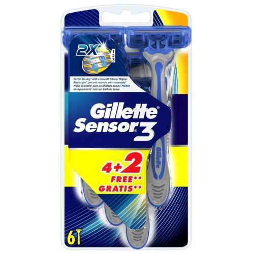 Gillette Sensor 3 Razors 4 + 2 pcs