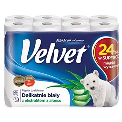 Velvet 3Lag Toilet Tissue Aloe 24pcs