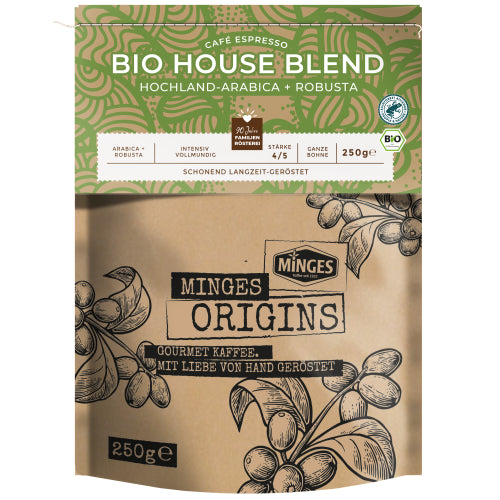 Minges Cafe Espresso Bio House Blend 250g Z