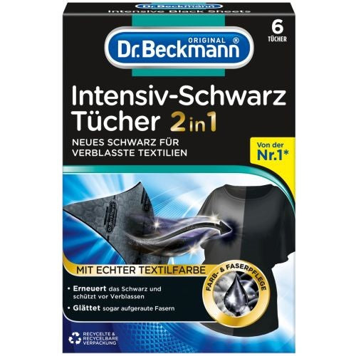 Dr. Beckmann Intensiv-Schwarz Tucher Scarf 6pcs