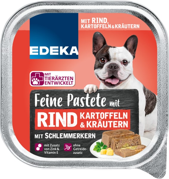 Edeka Feine Pastete Rind Kartoffeln for Dog 300g