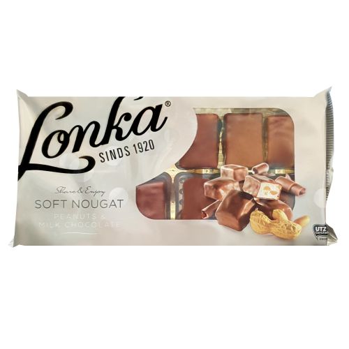 Lonka Soft Nougat Peanuts & Milk Chocolate 135g