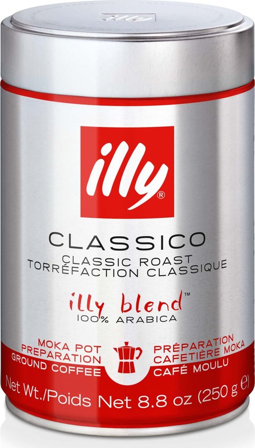 Illy Classico Cafetiere Moka Can 250g M