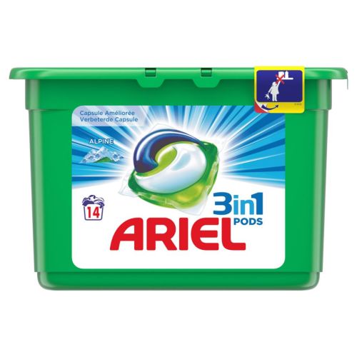 Ariel 3in1 Pods Universal Alpine Caps 14p 378g