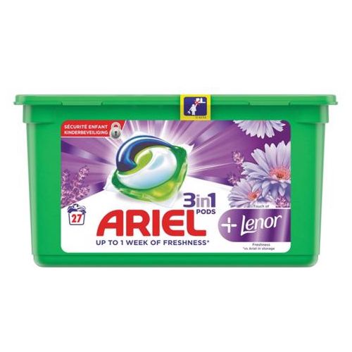 Ariel 3in1 Pods Lenor Lavenda Caps 27p 731g