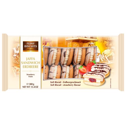 Feiny Biscuits Jaffa Sandwich Erdbeere Ciast 380g