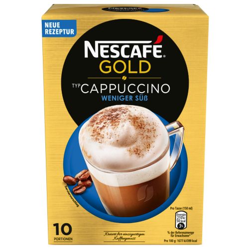 Nescafe Gold Cappuccino Weniger Suss 10pcs 125g