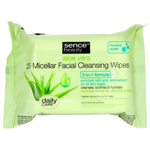 Sence Beauty Aloe Vera Micellar Wipes 25pcs