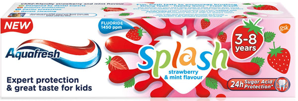 Aquafresh Splash Strawberry Mint 3-8 Years 50ml