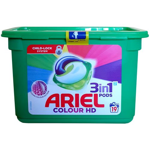 Ariel 3in1 Pods Color HD Caps 19p 513g