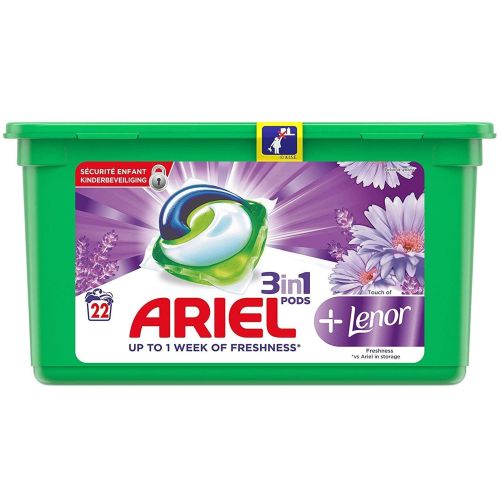 Ariel 3in1 Pods Lenor Lavender Caps 22p 596g