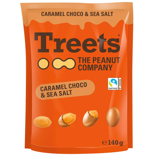 Treets Peanuts Caramel Choco Sea Salt 140g