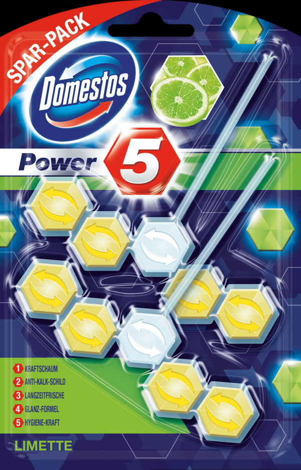 Domestos Power 5 Limette Toilet hanger 2x55g